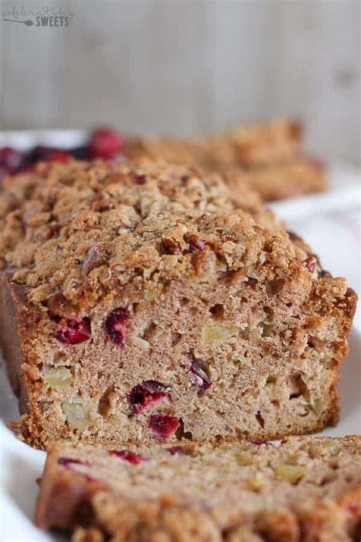Apple Cranberry Bread - Celebrating Sweets