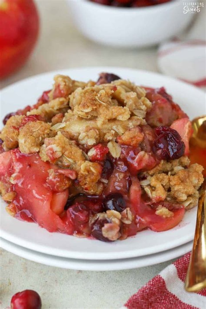 Apple Cranberry Crisp - Celebrating Sweets