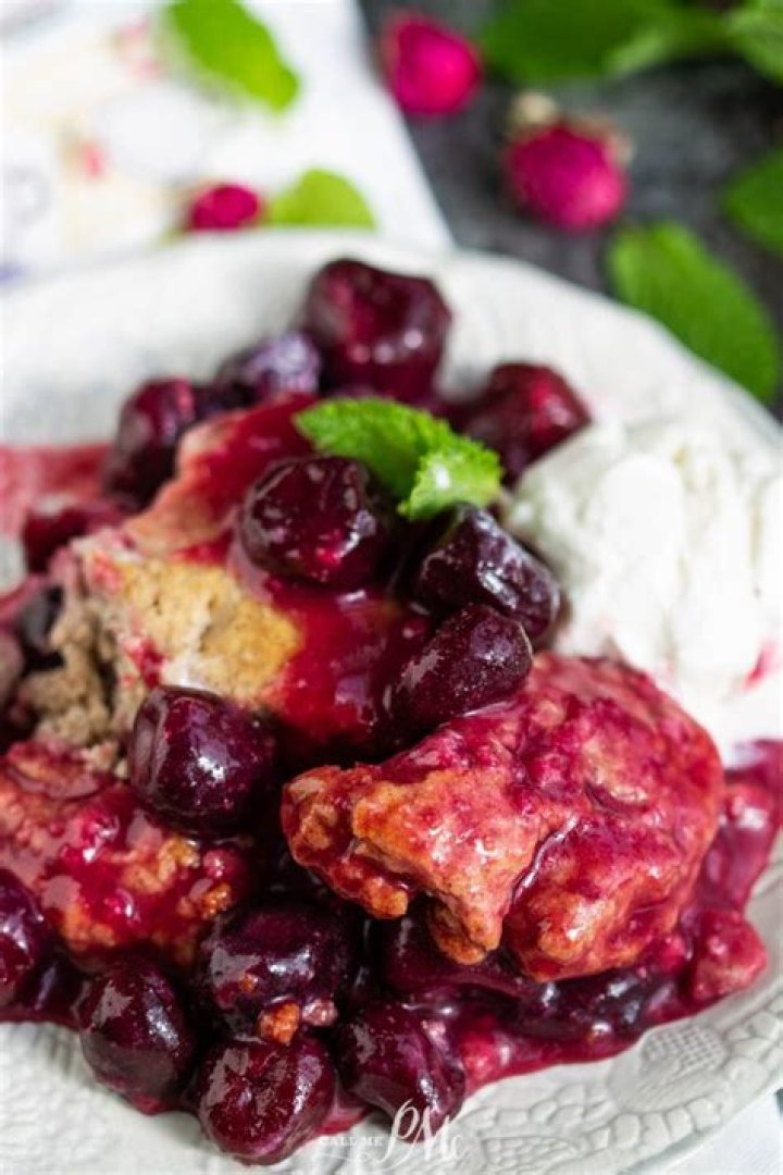 Cherry Cobbler (fresh or frozen cherries)