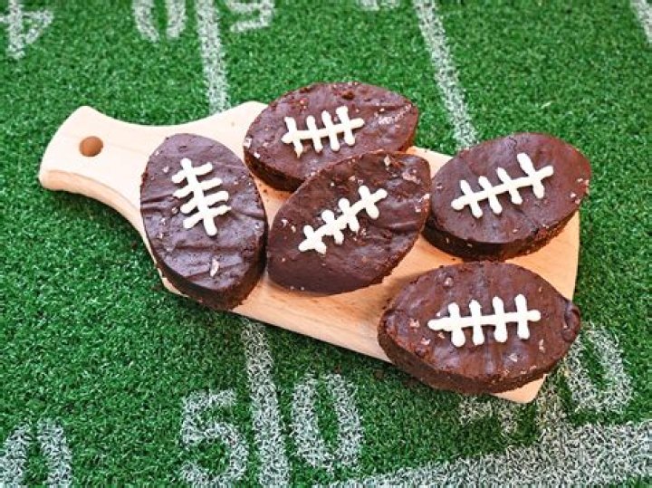 Football Brownies (no cookie cutter needed)