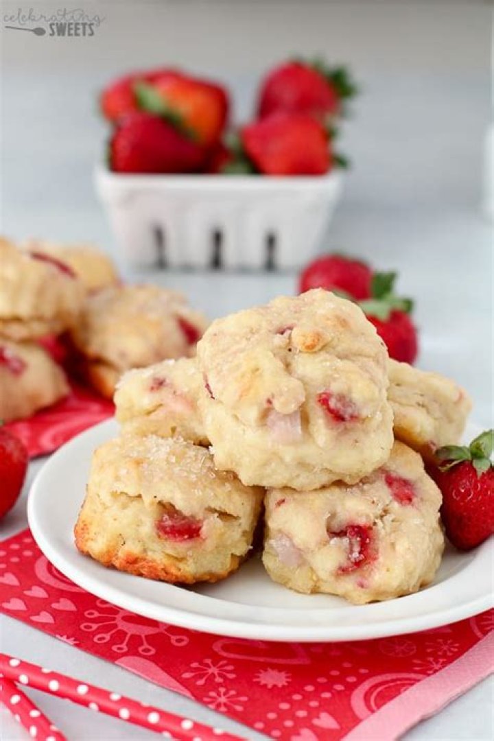 Strawberry Biscuits - Celebrating Sweets